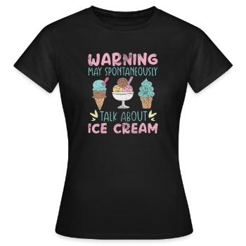 Eiscreme - Frauen T-Shirt - Schwarz - Vorne - AI Model Female 172 dark (172cm)