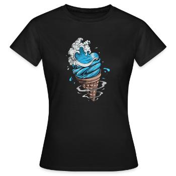 Glace - T-shirt Femme - noir - Devant - AI Model Female 172 dark (172cm)