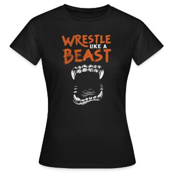 Wrestling - Frauen T-Shirt - Schwarz - Vorne - AI Model Female 172 dark (172cm)