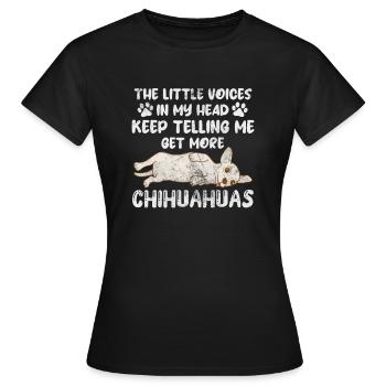 Chihuahua - T-shirt Femme - noir - Devant - AI Model Female 172 dark (172cm)
