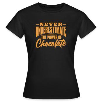 Schokolade Schoko Essen Kakao Geschenk - Frauen T-Shirt - Schwarz - Vorne - AI Model Female 172 dark (172cm)