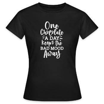 Schokolade Schoko Essen Kakao Geschenk - Frauen T-Shirt - Schwarz - Vorne - AI Model Female 172 dark (172cm)