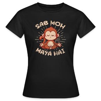 Meditation - Women's T-Shirt - black - Front - AI Model Female 172 dark (172cm)