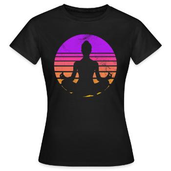 Meditation - Women's T-Shirt - black - Front - AI Model Female 172 dark (172cm)