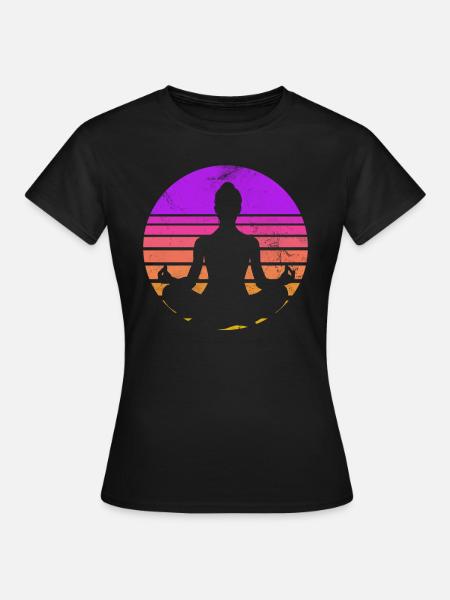 Meditation - Frauen T-Shirt - Schwarz