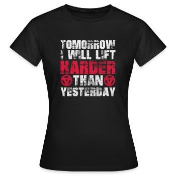 Bodybuilder - Frauen T-Shirt - Schwarz - Vorne - AI Model Female 172 dark (172cm)