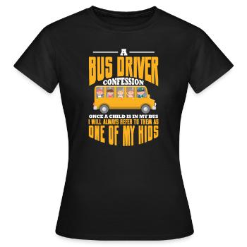 Chauffeur de bus Chauffeur de bus Bus Schuhlbus cadeau - T-shirt Femme - noir - Devant - AI Model Female 172 dark (172cm)