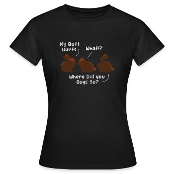 Schokolade - Frauen T-Shirt - Schwarz - Vorne - AI Model Female 172 dark (172cm)