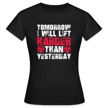 Bodybuilder Body Building Fitness Gym cadeau - T-shirt Femme - noir - Devant - AI Model Female 172 dark (172cm)