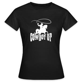Cowboy Cowboy Boots Western Gift - Women's T-Shirt - black - Front - AI Model Female 172 dark (172cm)