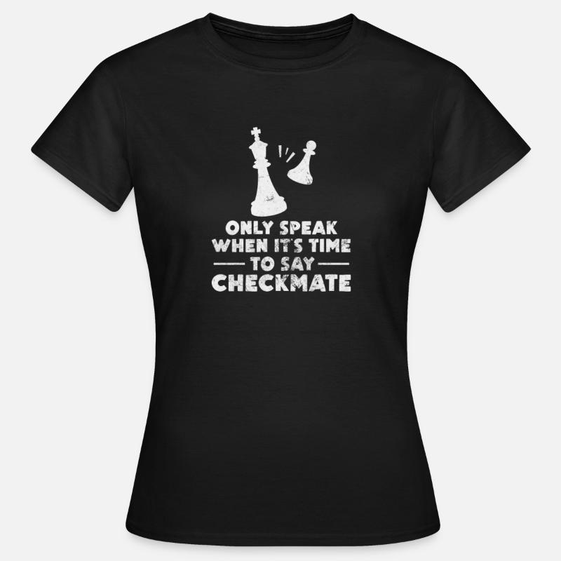 Schach - Dame-T-shirt - sort