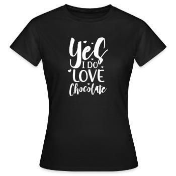 Schokolade Schoko Essen Kakao Geschenk - Frauen T-Shirt - Schwarz - Vorne - AI Model Female 172 dark (172cm)