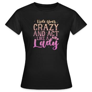 Cow-boy - T-shirt Femme - noir - Devant - AI Model Female 172 dark (172cm)