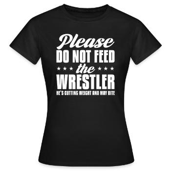 Wrestling Wrestler Fight Wrestling Ringer Gift - Women's T-Shirt - black - Front - AI Model Female 172 dark (172cm)