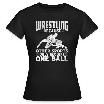 Wrestling - Frauen T-Shirt - Schwarz - Vorne - AI Model Female 172 dark (172cm)