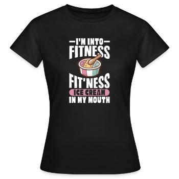 Eiscreme Eis Eiskrem Ice Cream Sommer Geschenk - Frauen T-Shirt - Schwarz - Vorne - AI Model Female 172 dark (172cm)
