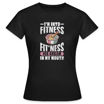 Eiscreme - Frauen T-Shirt - Schwarz - Vorne - AI Model Female 172 dark (172cm)