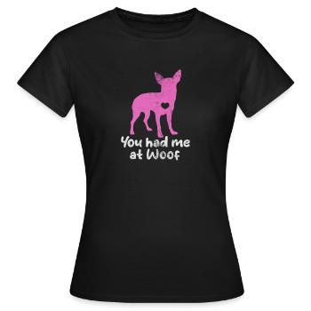 Chihuahua - T-shirt Femme - noir - Devant - AI Model Female 172 dark (172cm)