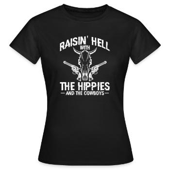 Cowboy Cowboy bottes Western cadeau - T-shirt Femme - noir - Devant - AI Model Female 172 dark (172cm)