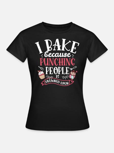Cupcake Muffin Backen Geschenk - Frauen T-Shirt - Schwarz