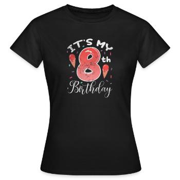 Eiscreme - Frauen T-Shirt - Schwarz - Vorne - AI Model Female 172 dark (172cm)