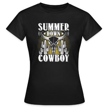 Cowboy Cowboy bottes Western cadeau - T-shirt Femme - noir - Devant - AI Model Female 172 dark (172cm)