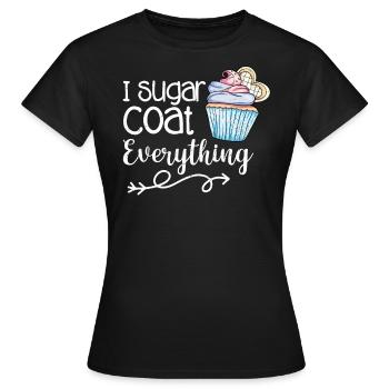 Cupcake - Frauen T-Shirt - Schwarz - Vorne - AI Model Female 172 dark (172cm)