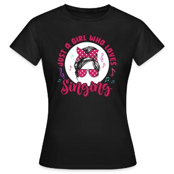 Chanteur chanteur chanteur musicien cadeau - T-shirt Femme - noir - Devant - AI Model Female 172 dark (172cm)
