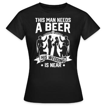 Junggeselle Jungesellenabschied - Frauen T-Shirt - Schwarz - Vorne - AI Model Female 172 dark (172cm)