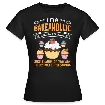 Baker - Women's T-Shirt - black - Front - AI Model Female 172 dark (172cm)