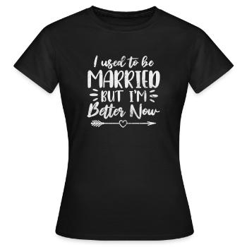 Scheidung - Frauen T-Shirt - Schwarz - Vorne - AI Model Female 172 dark (172cm)