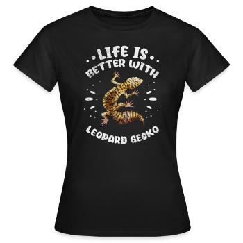 Gecko - T-shirt Femme - noir - Devant - AI Model Female 172 dark (172cm)