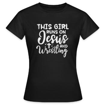 Wrestling - Frauen T-Shirt - Schwarz - Vorne - AI Model Female 172 dark (172cm)