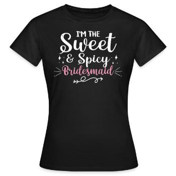 Junggesellin - Frauen T-Shirt - Schwarz - Vorne - AI Model Female 172 dark (172cm)