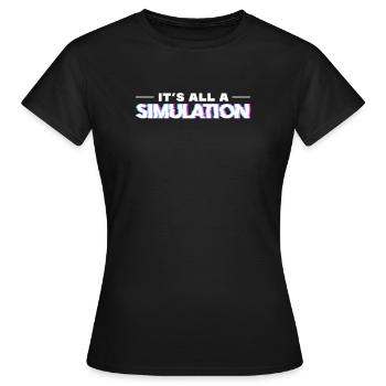 Conspiration théorie du complot cadeau - T-shirt Femme - noir - Devant - AI Model Female 172 dark (172cm)