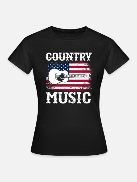 Cadeau de musique country country music - T-shirt Femme - noir