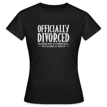 Scheidung - Frauen T-Shirt - Schwarz - Vorne - AI Model Female 172 dark (172cm)