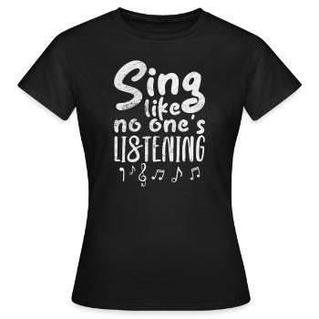 Singer - Women's T-Shirt - black - Front - AI Model Female 172 dark (172cm)