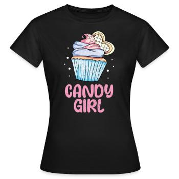 Cupcake - T-shirt Femme - noir - Devant - AI Model Female 172 dark (172cm)