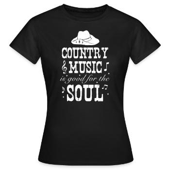 Cadeau de musique country country music - T-shirt Femme - noir - Devant - AI Model Female 172 dark (172cm)