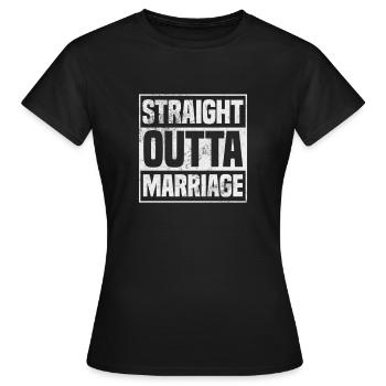 Scheidung - Frauen T-Shirt - Schwarz - Vorne - AI Model Female 172 dark (172cm)