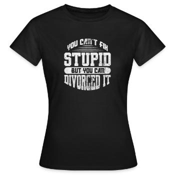 Scheidung - Frauen T-Shirt - Schwarz - Vorne - AI Model Female 172 dark (172cm)