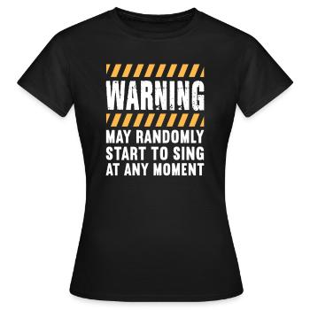 Chanteur chanteur chanteur musicien cadeau - T-shirt Femme - noir - Devant - AI Model Female 172 dark (172cm)