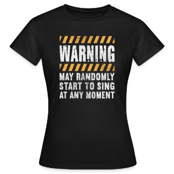 Singer - Women's T-Shirt - black - Front - AI Model Female 172 dark (172cm)