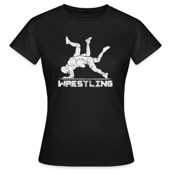 Wrestling - Frauen T-Shirt - Schwarz - Vorne - AI Model Female 172 dark (172cm)