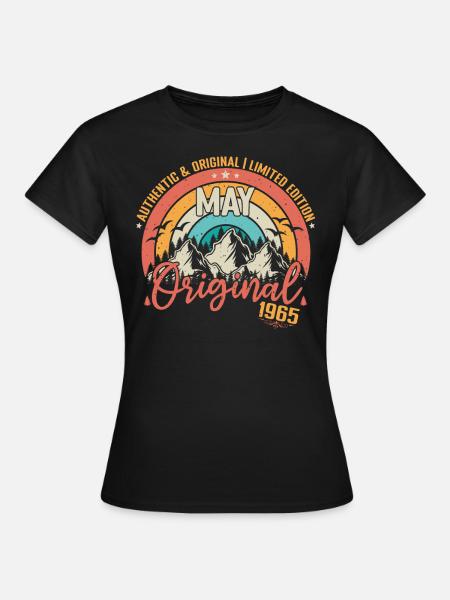 May 1965 May Birthday 1965 May Original - Women's T-Shirt - black