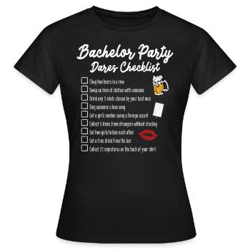 Bachelor Bachelor Party - Women's T-Shirt - black - Front - AI Model Female 172 dark (172cm)