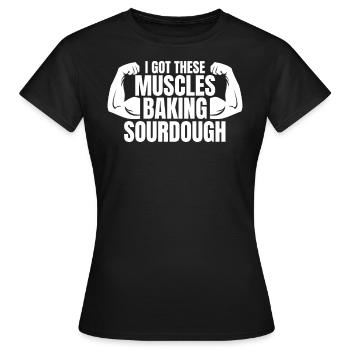 Baker Bakeries Baked Goods Baking Gift - Women's T-Shirt - black - Front - AI Model Female 172 dark (172cm)