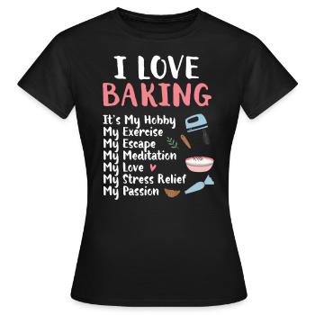Baker Bakeries Baked Goods Baking Gift - Women's T-Shirt - black - Front - AI Model Female 172 dark (172cm)
