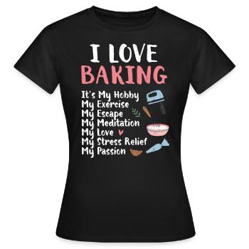 Baker - Women's T-Shirt - black - Front - AI Model Female 172 dark (172cm)